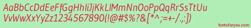 Saiba mais sobre a fonte GudeaItalic Fonte GudeaItalic – fontes vermelhas em um fundo verde