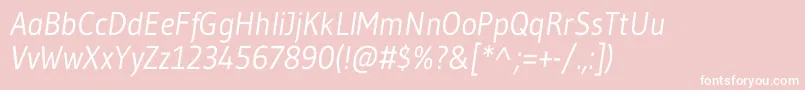 GudeaItalic Font – White Fonts on Pink Background