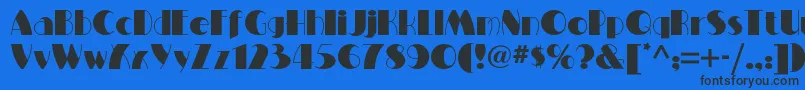 Miltonburlesquenf Font – Black Fonts on Blue Background