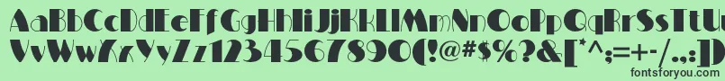 Miltonburlesquenf Font – Black Fonts on Green Background