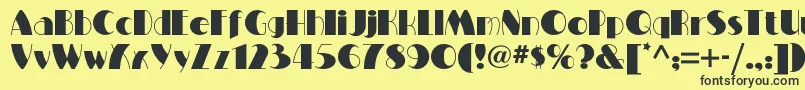 Miltonburlesquenf Font – Black Fonts on Yellow Background