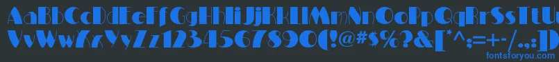 Miltonburlesquenf Font – Blue Fonts on Black Background