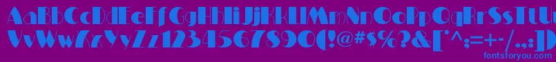 Miltonburlesquenf Font – Blue Fonts on Purple Background