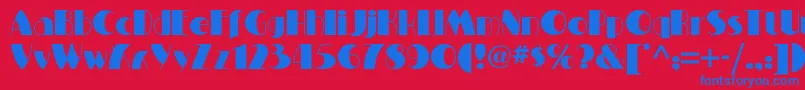 Miltonburlesquenf Font – Blue Fonts on Red Background