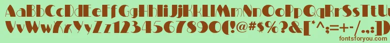 Miltonburlesquenf Font – Brown Fonts on Green Background