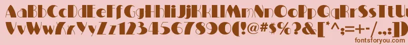 Miltonburlesquenf Font – Brown Fonts on Pink Background