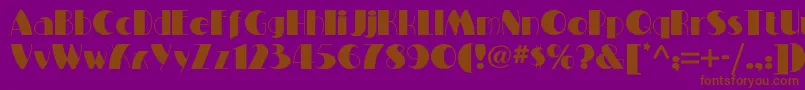 Miltonburlesquenf Font – Brown Fonts on Purple Background