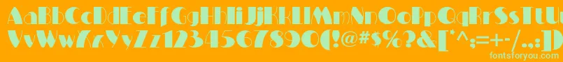 Miltonburlesquenf Font – Green Fonts on Orange Background