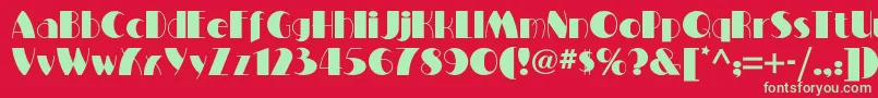 Miltonburlesquenf Font – Green Fonts on Red Background