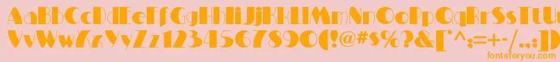 Miltonburlesquenf Font – Orange Fonts on Pink Background