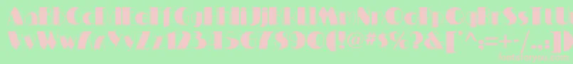 Miltonburlesquenf Font – Pink Fonts on Green Background