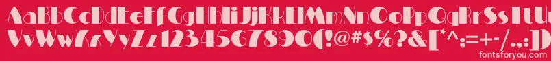 Miltonburlesquenf Font – Pink Fonts on Red Background