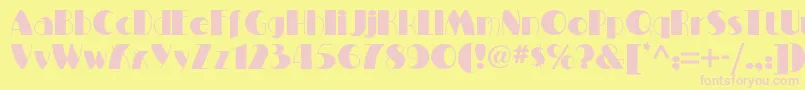 Miltonburlesquenf Font – Pink Fonts on Yellow Background