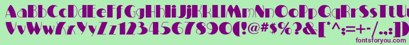 Miltonburlesquenf Font – Purple Fonts on Green Background