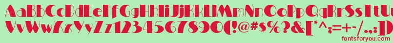 Miltonburlesquenf Font – Red Fonts on Green Background