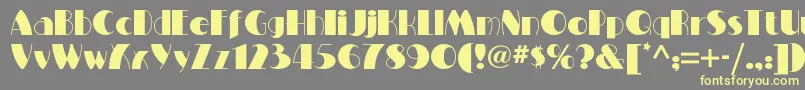 Miltonburlesquenf Font – Yellow Fonts on Gray Background