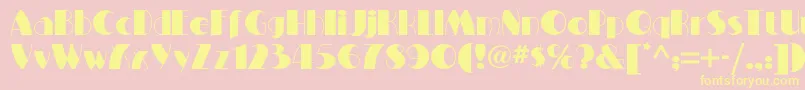 Miltonburlesquenf Font – Yellow Fonts on Pink Background