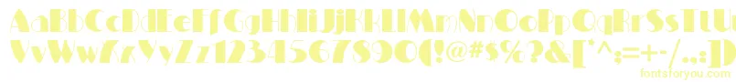 Miltonburlesquenf Font – Yellow Fonts on White Background