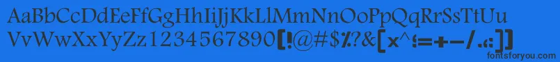 KSina Font – Black Fonts on Blue Background