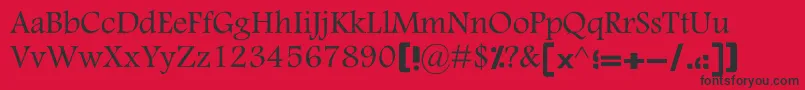 KSina Font – Black Fonts on Red Background