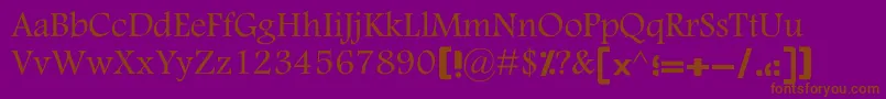 KSina Font – Brown Fonts on Purple Background