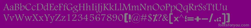 KSina Font – Gray Fonts on Purple Background