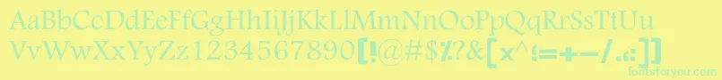 KSina Font – Green Fonts on Yellow Background