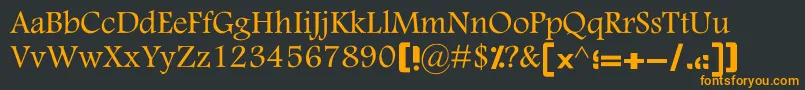 KSina Font – Orange Fonts on Black Background
