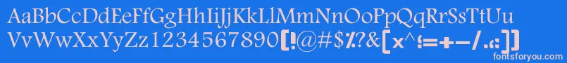 KSina Font – Pink Fonts on Blue Background