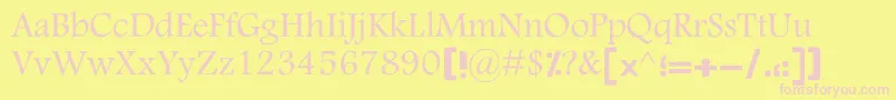 KSina Font – Pink Fonts on Yellow Background