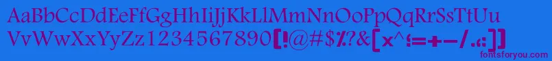 KSina Font – Purple Fonts on Blue Background