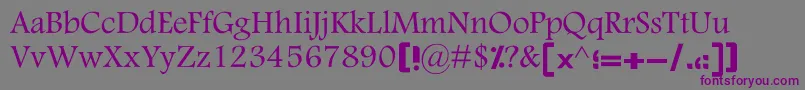 KSina Font – Purple Fonts on Gray Background