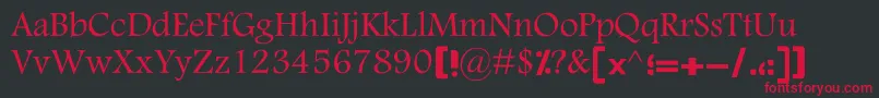 KSina Font – Red Fonts on Black Background