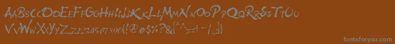 フォントWolfsrain – 茶色の背景に灰色の文字