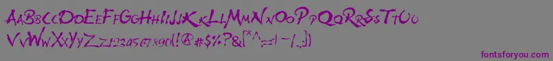Шрифт Wolfsrain – фиолетовые шрифты на сером фоне