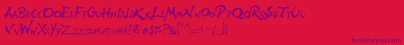 Шрифт Wolfsrain – фиолетовые шрифты на красном фоне
