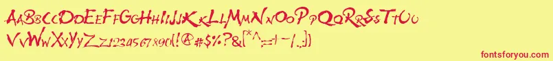 Wolfsrain Font – Red Fonts on Yellow Background