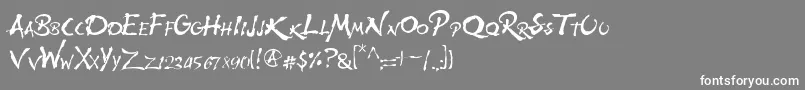 フォントWolfsrain – 灰色の背景に白い文字