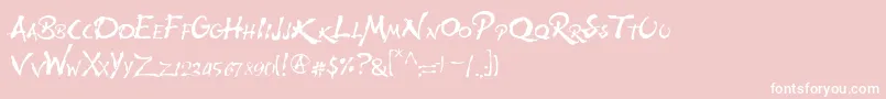 フォントWolfsrain – ピンクの背景に白い文字