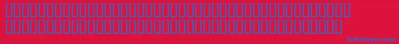 Ernestblochsh-Schriftart – Blaue Schriften auf rotem Hintergrund