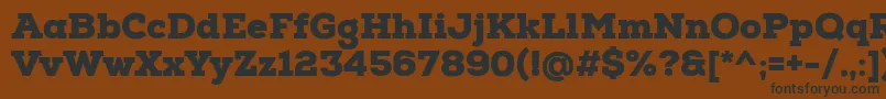 NexaSlabBlack Font – Black Fonts on Brown Background