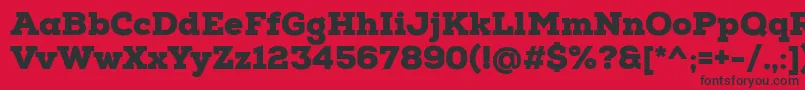 NexaSlabBlack Font – Black Fonts on Red Background