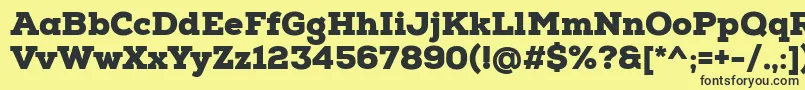 NexaSlabBlack Font – Black Fonts on Yellow Background