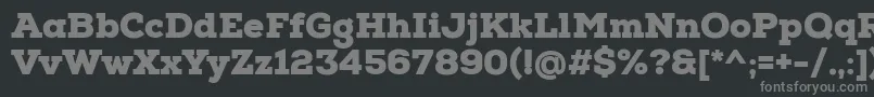 NexaSlabBlack-fontti – harmaat kirjasimet mustalla taustalla