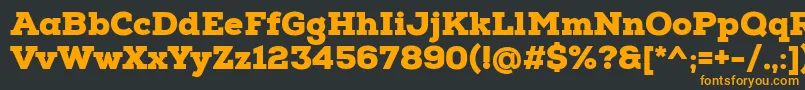 NexaSlabBlack Font – Orange Fonts on Black Background