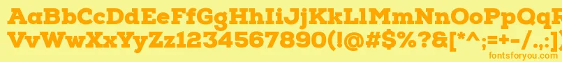 NexaSlabBlack Font – Orange Fonts on Yellow Background