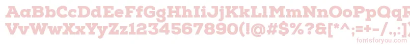 フォントNexaSlabBlack – ピンクのフォント