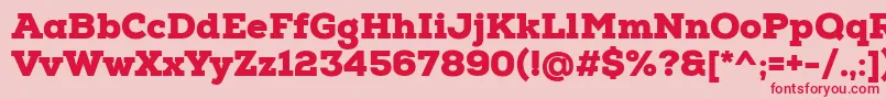 NexaSlabBlack Font – Red Fonts on Pink Background