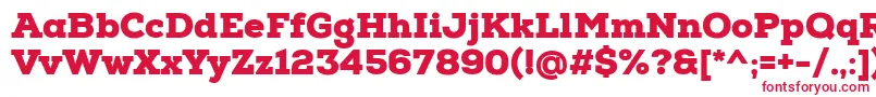 NexaSlabBlack-fontti – punaiset fontit valkoisella taustalla