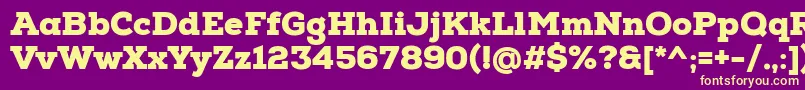 NexaSlabBlack Font – Yellow Fonts on Purple Background